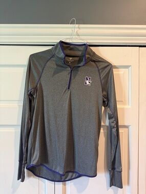 Northwestern Gray Athletic Quarter-Zip Pullover